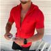 Unbeatable Quality New Summer Fashion Men's Short Sleeve Hoodie Zipper T-shirt Sunscreen Clothes_viptrois.com