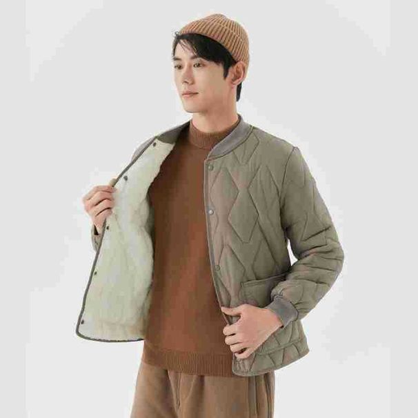 Winter Men's Students' Fat Increase, Thickening, and Velvet Warm Long Sleeve Loose Thread Collar Cotton Clothes 2533_viptrois.com