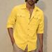 Men's Linen Casual Shirt – Breathable Long Sleeve Button-Down, Relaxed Fit, Euro-American Style (S-XXXL)_viptrois.com