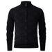 Men's Clothing Cardigan Sweater Stand Collar Plus Velvet Fleece-Lined Sherpa Knit Cardigan Sweater Winter Warm Stand Collar Pullover Casual Outdoor_viptrois.com