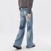 Men's Clothing Washed Straight Wide Leg Drape Trendy High Street Mopping Pants_viptrois.com