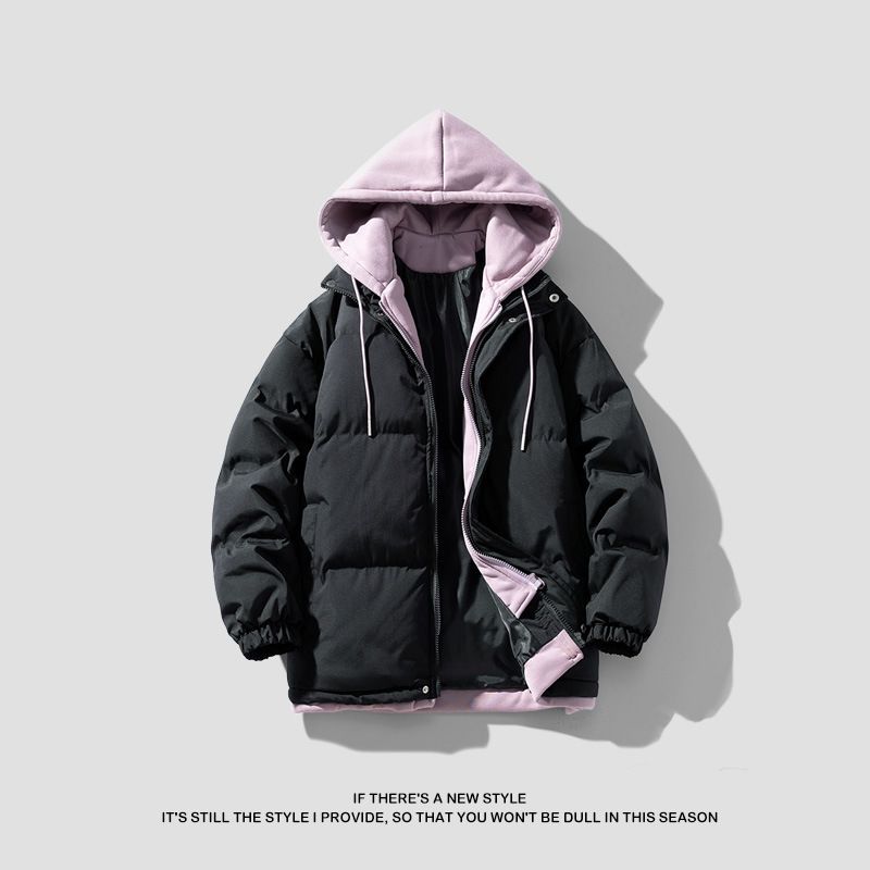 Hong Kong Style Teen Trendy Neutral Style Casual Thickened Warm Hooded Men's Cotton-padded Jacket_viptrois.com