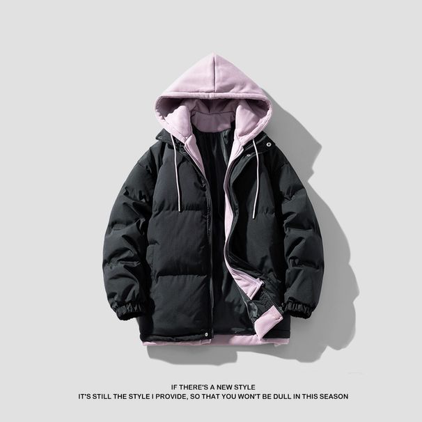 Hong Kong Style Teen Trendy Neutral Style Casual Thickened Warm Hooded Men's Cotton-padded Jacket_viptrois.com