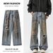 Men's Clothing Casual Jeans Ripped Casual Trousers One Piece Drop Shipping_viptrois.com