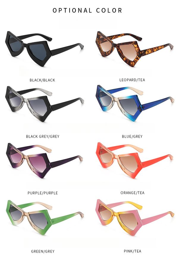 European And American New Large-frame Butterfly Models Cat-eye Women's Cross-border Sunglasses Fashion Personalized Sunglasses Glasses_viptrois.com