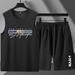 Men's Clothing Plus Size Sports Suit Men's Clothes Breathable Trend Fat Short Sleeve Sleeveless T Shirt Quick Drying Vest Summer_viptrois.com