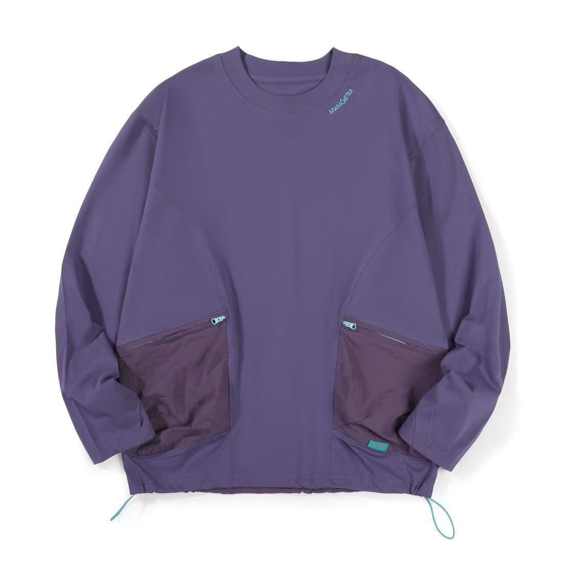 Men's Clothing Men's Oversized Pullover Hoodie - Y2K Streetwear Style, Cotton Blend, Drawstring Pocket Detail (Brown/Purple/Gray, S-XL Weight-Based)_viptrois.com