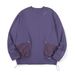 Men's Clothing Men's Oversized Pullover Hoodie - Y2K Streetwear Style, Cotton Blend, Drawstring Pocket Detail (Brown/Purple/Gray, S-XL Weight-Based)_viptrois.com