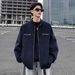 American Washed Canvas Jacket Men's Spring Trendy Brand Short Stand-up Collar Jacket Ruffian Handsome Couple_viptrois.com