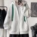 Men's Clothing Casual Zip-Up Hoodie With Drawstring, Lightweight Pullover Sweatshirt For Spring & Fall, Plain Color Loose Fit Streetwear Jacket_viptrois.com