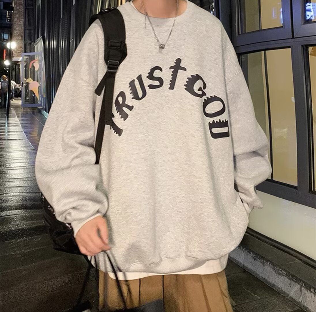 Autumn And Winter Letter Hoodie Men's Handsome Loose And Versatile Rascal Casual Top_viptrois.com