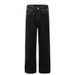 Men's Clothing Dark Plaid Patchwork Jeans Loose High End Casual Straight Pants_viptrois.com