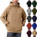 Men's Vintage Pullover Hoodie - Classic American Retro Zip-Up Fleece Sweatshirt With Drawstring Hood (8 Colors, S-XXXL)_viptrois.com