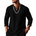 2024 Spring And Autumn New Loose Pullover Ethnic Style Casual Long Sleeve Shirt Cotton Linen Stand Collar Men_viptrois.com