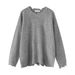 Loom Loom Japanese Style Distressed Men's 2025 Winter Round Neck Frayed Sweater Trendy Brand Design Loose Knit Top_viptrois.com