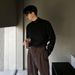 MYQ Half Turtleneck Pullover Men Winter Warm Base Shirt Korean Style Trendy Simple Casual Knitted Sweater_viptrois.com
