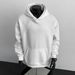 Oversized Hooded Sweatshirt For Men – Drop Shoulder & Colorblock Design (White, Heather Grey, Charcoal, Black)_viptrois.com