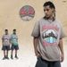 American Street Fashion Vintage Distressed Frayed Pure Cotton Men's Short Sleeve T-Shirt Summer New Style_viptrois.com