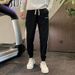 Spring And Autumn Trendy Brand Men's Summer Nine-Point Pants 2023 New Men's Pants Handsome Thin Sports Casual Pants_viptrois.com