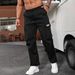 Men's Clothing Loose Straight Black Elastic Waist Casual Overalls Men And Women Waterproof Outdoor Multi Pocket Pleated Paratrooper Assault Pants_viptrois.com