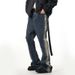 Men's Clothing Flared Side Washed Mopping Gradient Jeans Niche Versatile Fashion Trousers_viptrois.com