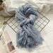 Unisex Thin wool scarf small fresh student bib small plaid shawl color scarf ins wind_viptrois.com