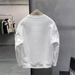 Japanese Retro Waffle Sweatshirt Korean Fashion Versatile Casual Loose Base Shirt Round Neck Pullover Top For Men_viptrois.com