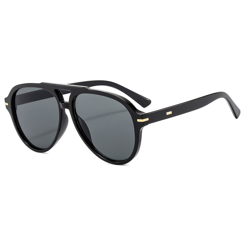 Men's Sunglasses New Aviator Sunglasses Retro Double Bridge Frog Mirror Fashion Advanced All Match Sunglasses For Men And Women_viptrois.com