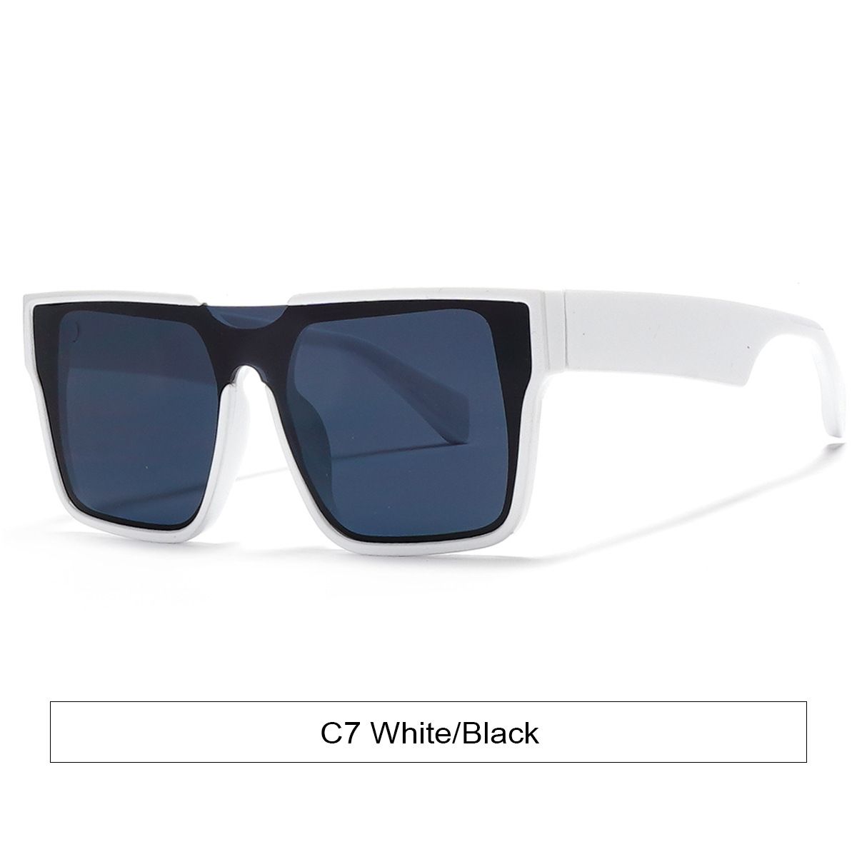 One Piece Sunglasses - Unisex Retro Square Large Frame (European & American Neutral Ins Style)_viptrois.com