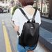 Kjiuyou Solid Color Women Large Capacity Anti-theft Oxford Cloth Shoulder Bag Backpack_viptrois.com