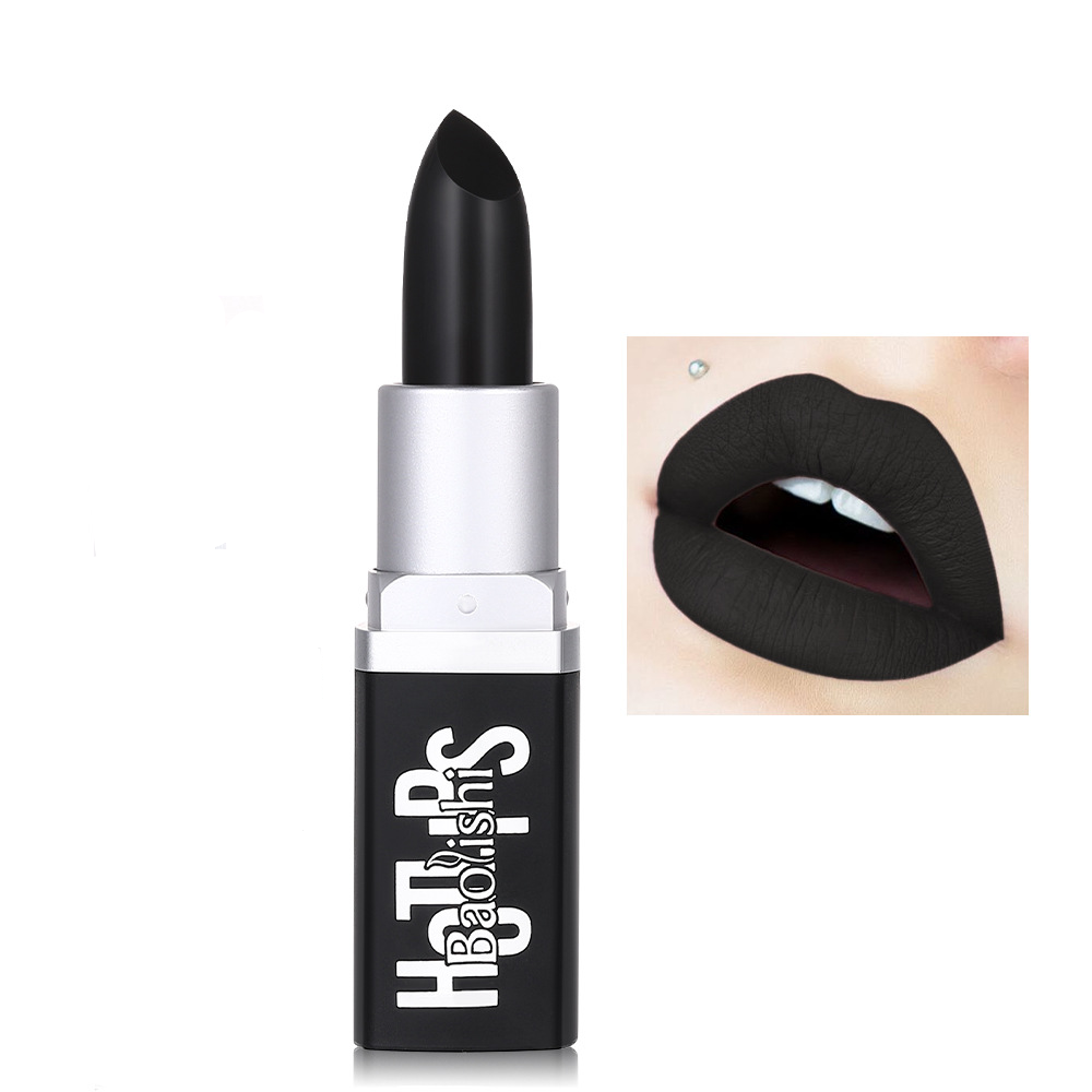 Black Lipstick Makeup Hot Products Christmas Halloween Black Lipstick Dark Painted Lipstick_viptrois.com