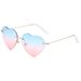 Retro Love Heart Sunglasses - Peach Heart Shaped Ocean Lens (Trendy High-End Street Fashion Glasses)_viptrois.com