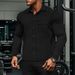 Loom European And American Cross-Border Casual Heavy Twill Turn-Down Collar Long Sleeve Shirt Autumn Men's_viptrois.com