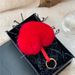 Small Belt Rex Rabbit Fur Mini Love Heart Bag Pendant Keychain Eternal Flower DIY Jewelry_viptrois.com