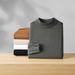 Men's Japanese Style Slim Fit Sweater – Mid Neck Knit Pullover (White/Dark Gray/Black/Apricot/Brown, M-4XL)_viptrois.com