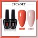 NAILCO 2pcs/set Nail Gel Polish Set Semi Permanent Soak Off UV Gel Nude Glitter Varnish For Nail Salon Professional Manicure Set_viptrois.com