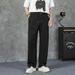 Men's Black Casual Trousers High End Summer Loose Straight Leg Dress Pants Cleanfit Style Suit Bottoms_viptrois.com