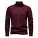 Cross-Border Autumn Winter Men's Turtleneck Middle-Aged Dad's Outfit Fleece-Lined Thickened Sweater Casual Warm Base_viptrois.com