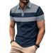 Striped Graphic T Shirts Summer Polo Shirts Foe Men Short Sleeve Tee Business Lapel T Shirt For Man Casual Minimalist Polo Tops_viptrois.com
