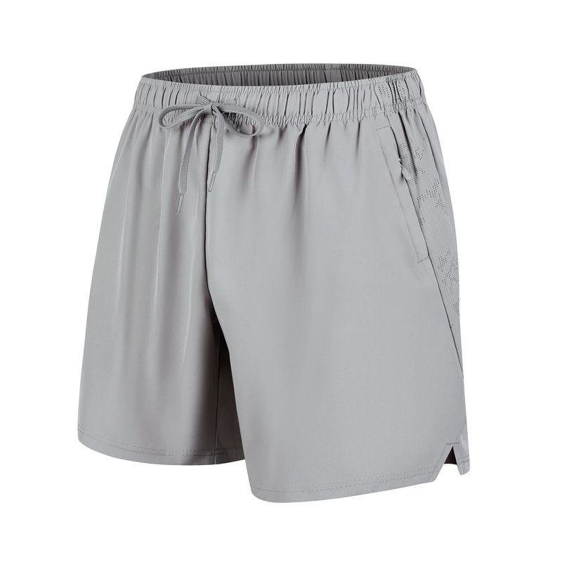 Men's Quick-Dry Elastic Shorts - Lightweight Breathable Casual Sports Beach Pants With Drawstring Waist, Loose Fit (Sizes M-6XL, Black/Blue/Gray)_viptrois.com
