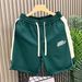 Men's Clothing Men's Style Minimalist Shorts Versatile Summer Casual Cropped Pants Trendy Retro Elastic Waist Straight Leg Cargo_viptrois.com
