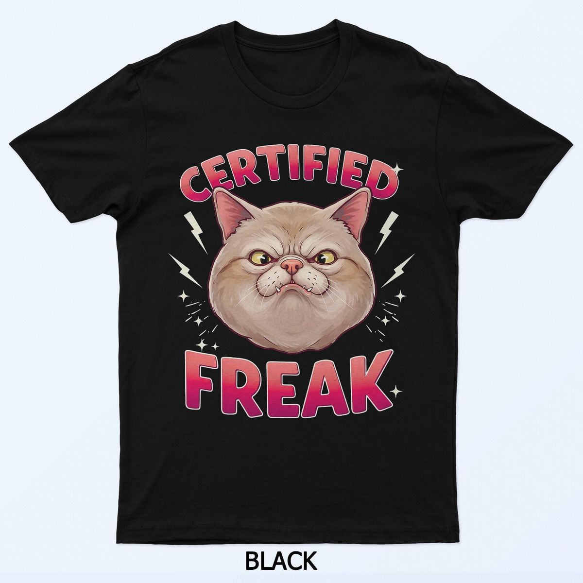 Cat Meme Certified Freak Eat Cement Cursed Cat Funny T-Shirt Mens Womens Tees Top_viptrois.com