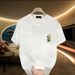 High End Light Luxury Plus Size T-shirt Men's Short Sleeved Summer 2025 New Loose Round Neck Half Sleeve Printed Casual_viptrois.com