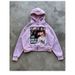 2025 Autumn Winter New Loose Hoodie Short Hooded Sweatshirt Printed Zipper Cardigan Jacket_viptrois.com
