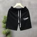 Men's Clothing Simple Popular Buttoned Letter Shorts Men's Sports Shorts Summer_viptrois.com