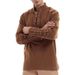 Steampunk Gothic Victorian Pirate Polo Shirt For Men, Retro Renaissance Style Long Sleeve Linen Blend Top For Halloween Cosplay & Themed Events_viptrois.com