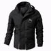Men's Clothing Detachable Hood Windbreaker Jacket – Lightweight Waterproof & Windproof Polyester Coat For Outdoor Activities (Khaki/Black/Army Green)_viptrois.com
