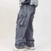 Men's Clothing New Three Dimensional Pocket Overalls Trendy Functional Lace Up Loose Casual Pants For Men Loose Hot Selling_viptrois.com