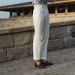 Khaki Casual Pants Men's Summer Light And Mature Style High-end Slim Pants Trendy Brand Small Feet Nine-point Pants Boys_viptrois.com