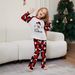 Christmas snowman Snowflake letters Christmas family suit printed home clothes pajamas_viptrois.com
